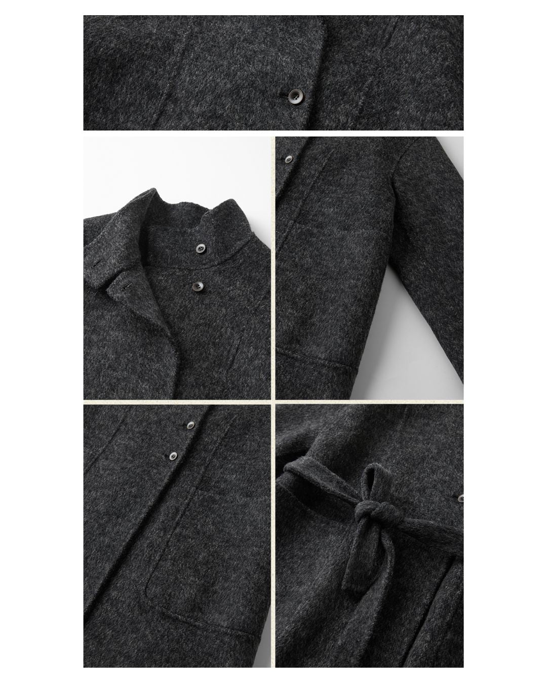 Stand-collar Wool Relaxed Coat　CT021