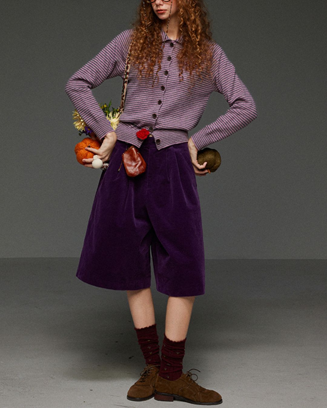 Retro Border Knit Cardigan　KN036