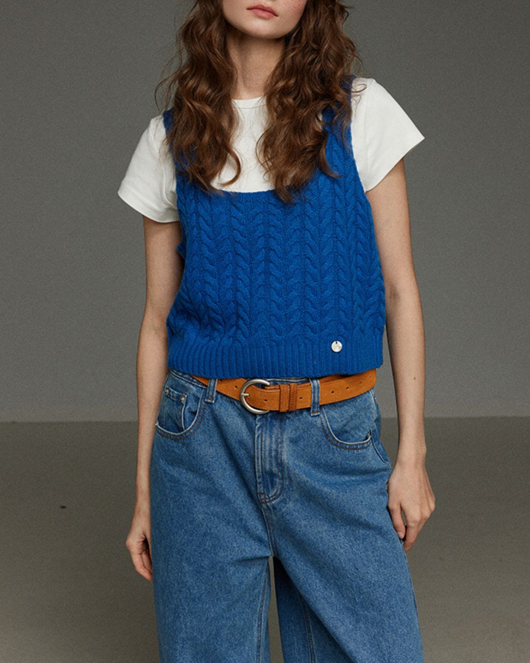 Cable Knit Camisole Vest　KN054