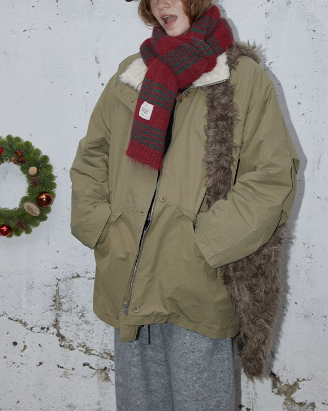 Fur-lined Military Coat　CT014