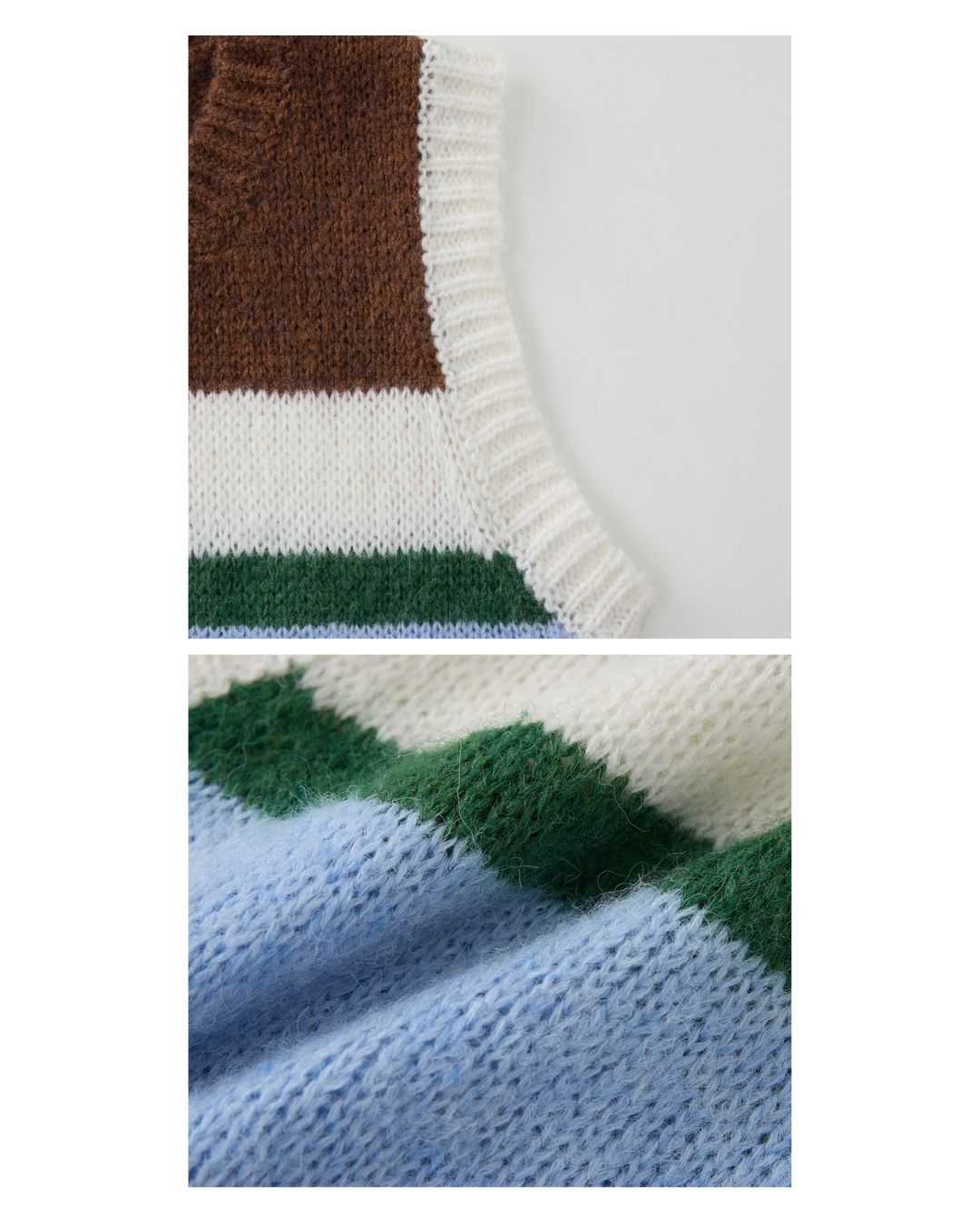 Contrast Color Knit Vest　KN019