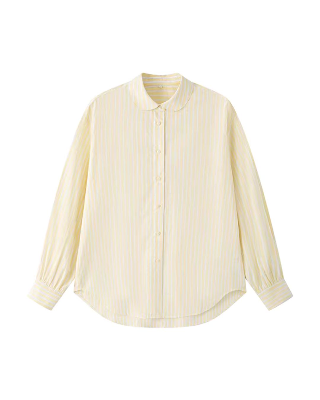 Round-collar Loose Striped Shirt　LS063