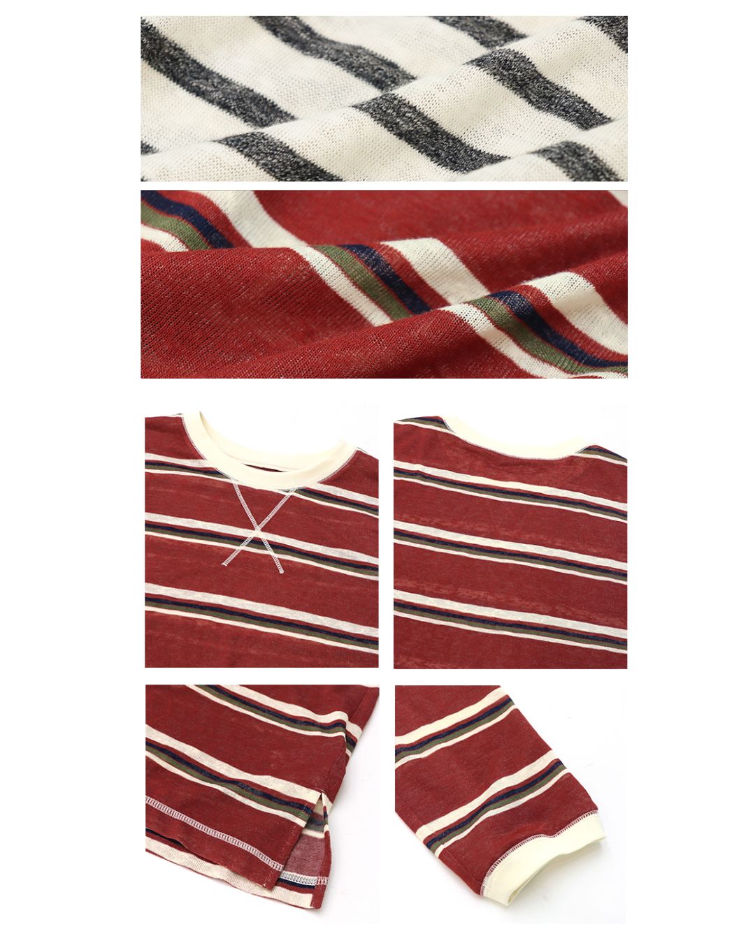 Border Relaxed T-shirt　LT006