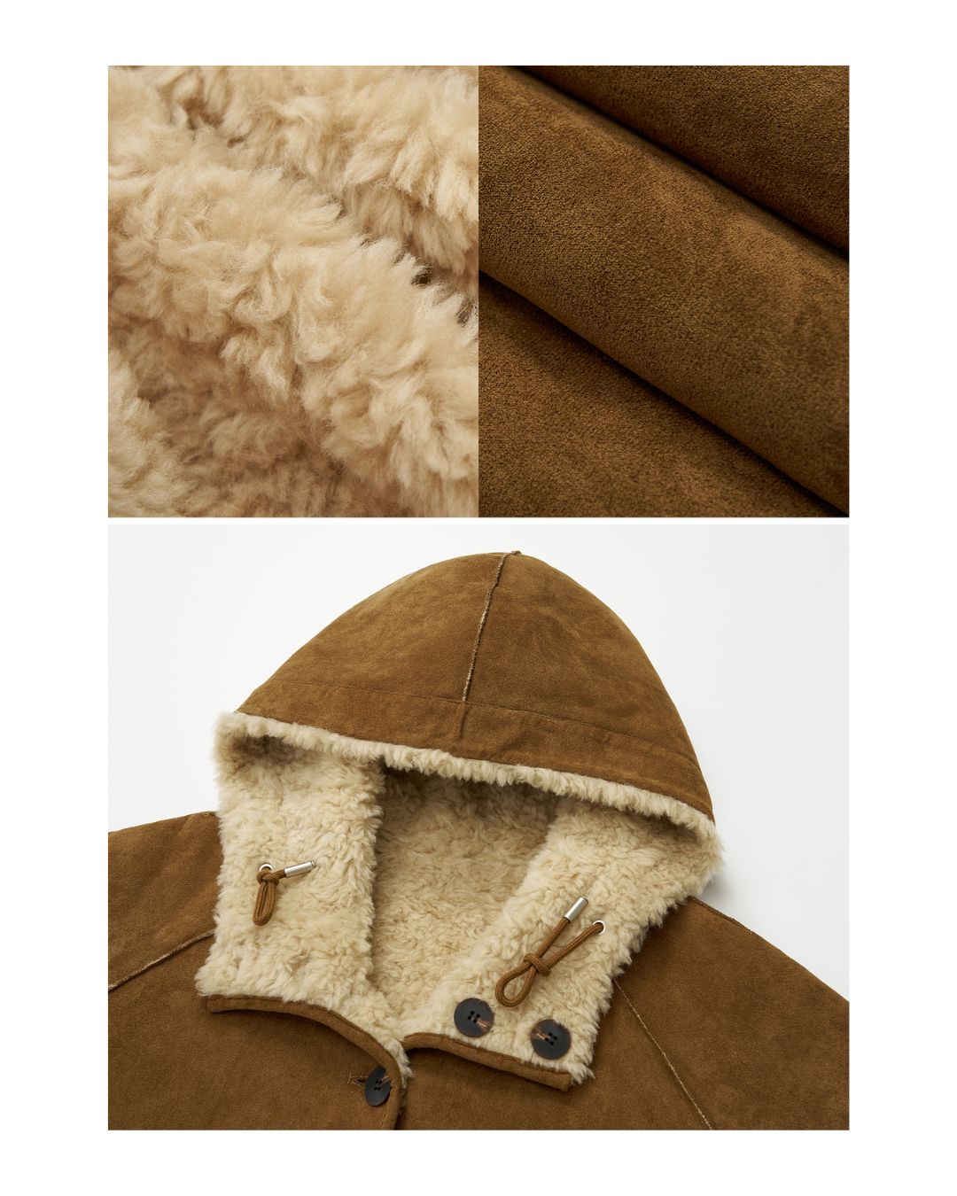 Fluffy Reversible Hooded Jacket　JK067