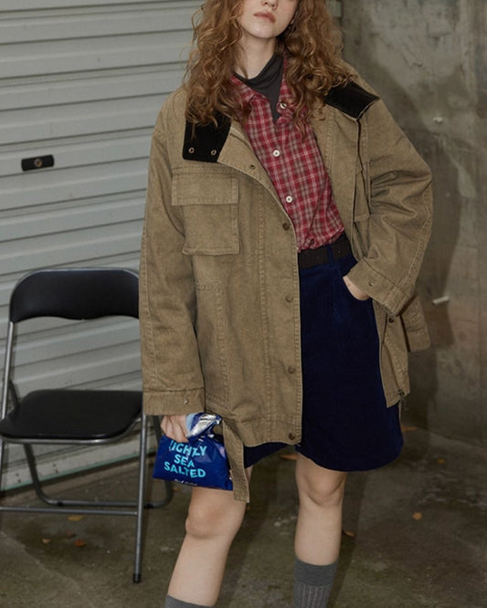 Washed Cotton Work Jacket　JK044