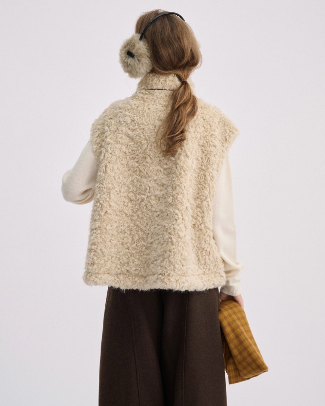 Stand Collar Boa Flap Pocket Vest　VT015