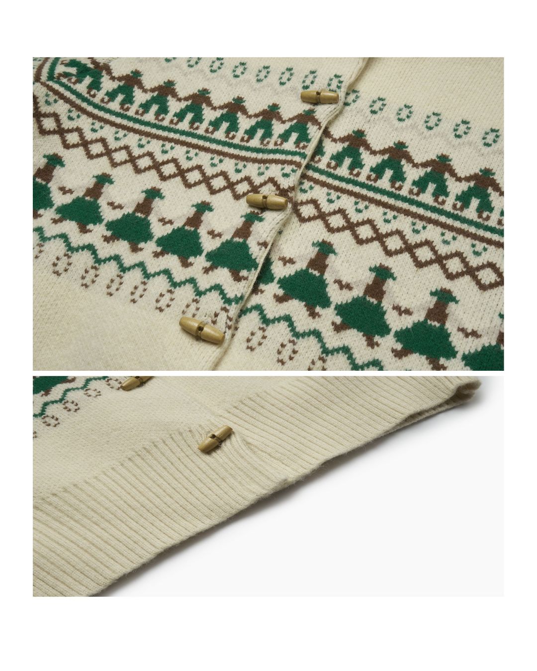 Fair Isle Retro Knit Cardigan　KN039