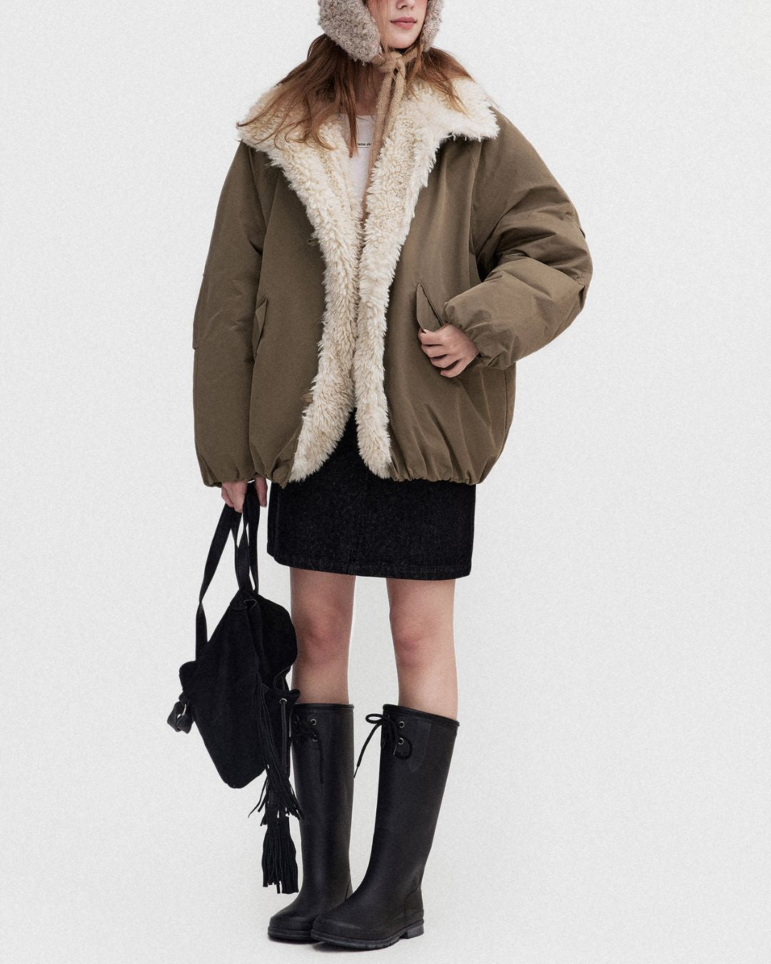 Fur-lined Down Jacket　JK057