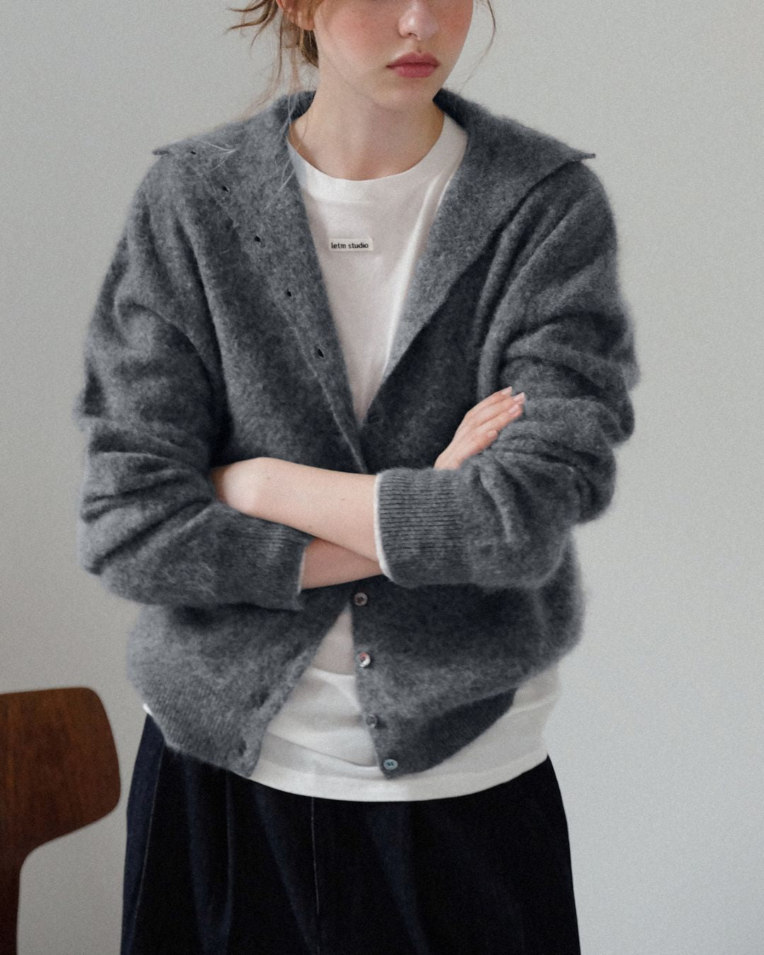 Wool Cashmere Knit Cardigan　KN038