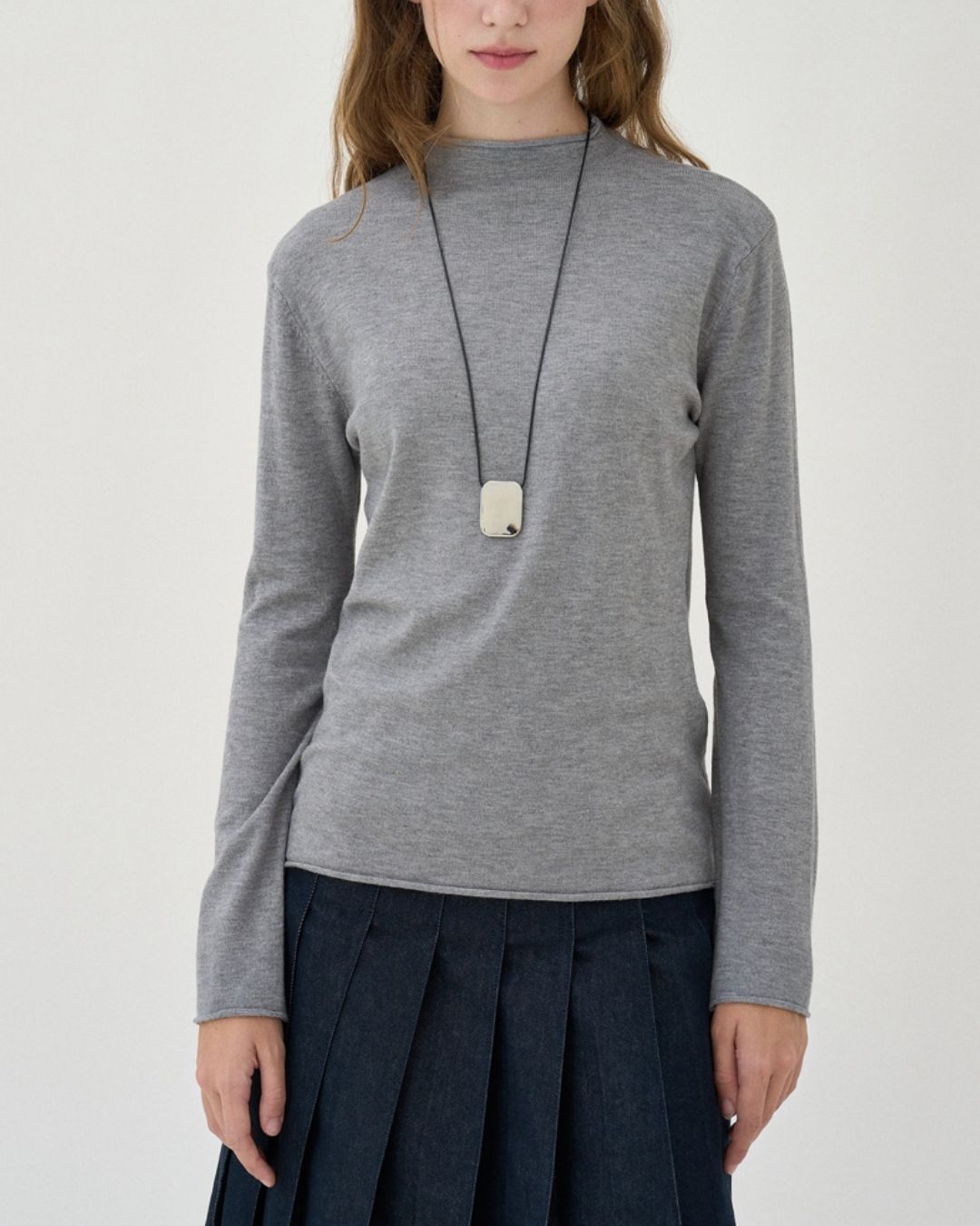 Mock Neck Seamless Knit　KN077