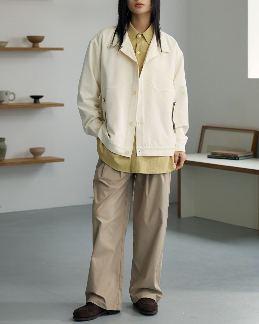 Casual Straight Pants With Mini Bag　PT034