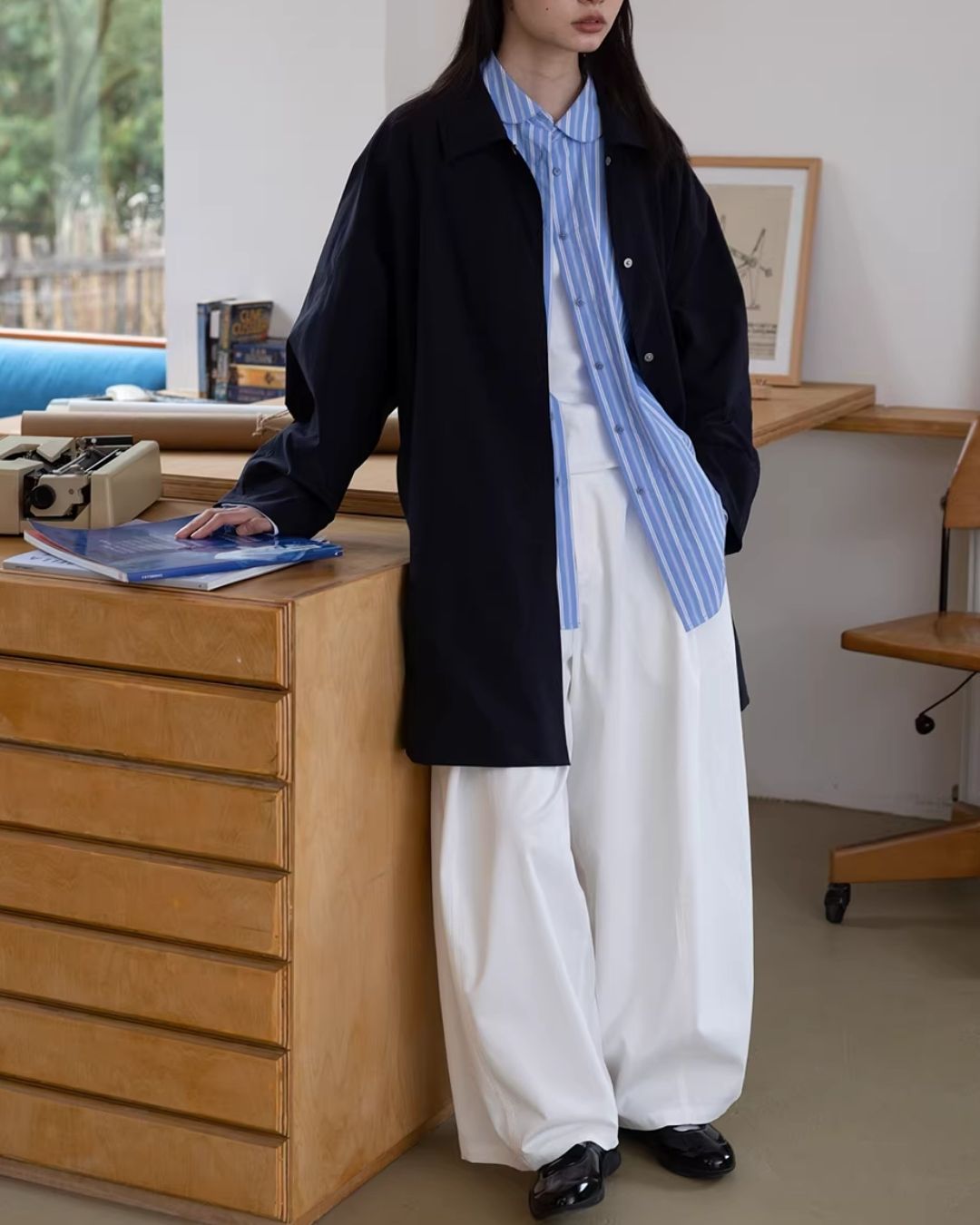 Water-repellent Single-breasted Coat　CT033