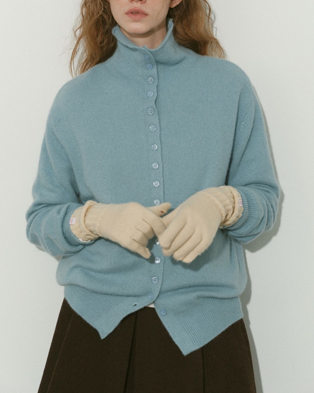 High-neck Knit Cardigan　KN074