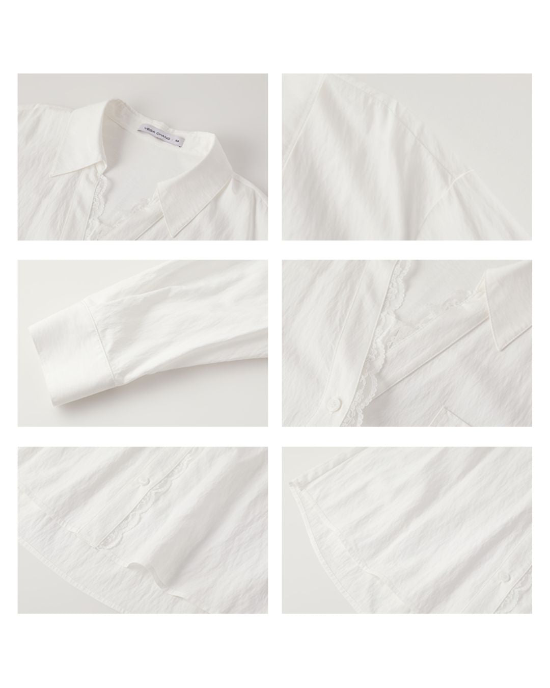 Lace V-neck French Shirt　LS033