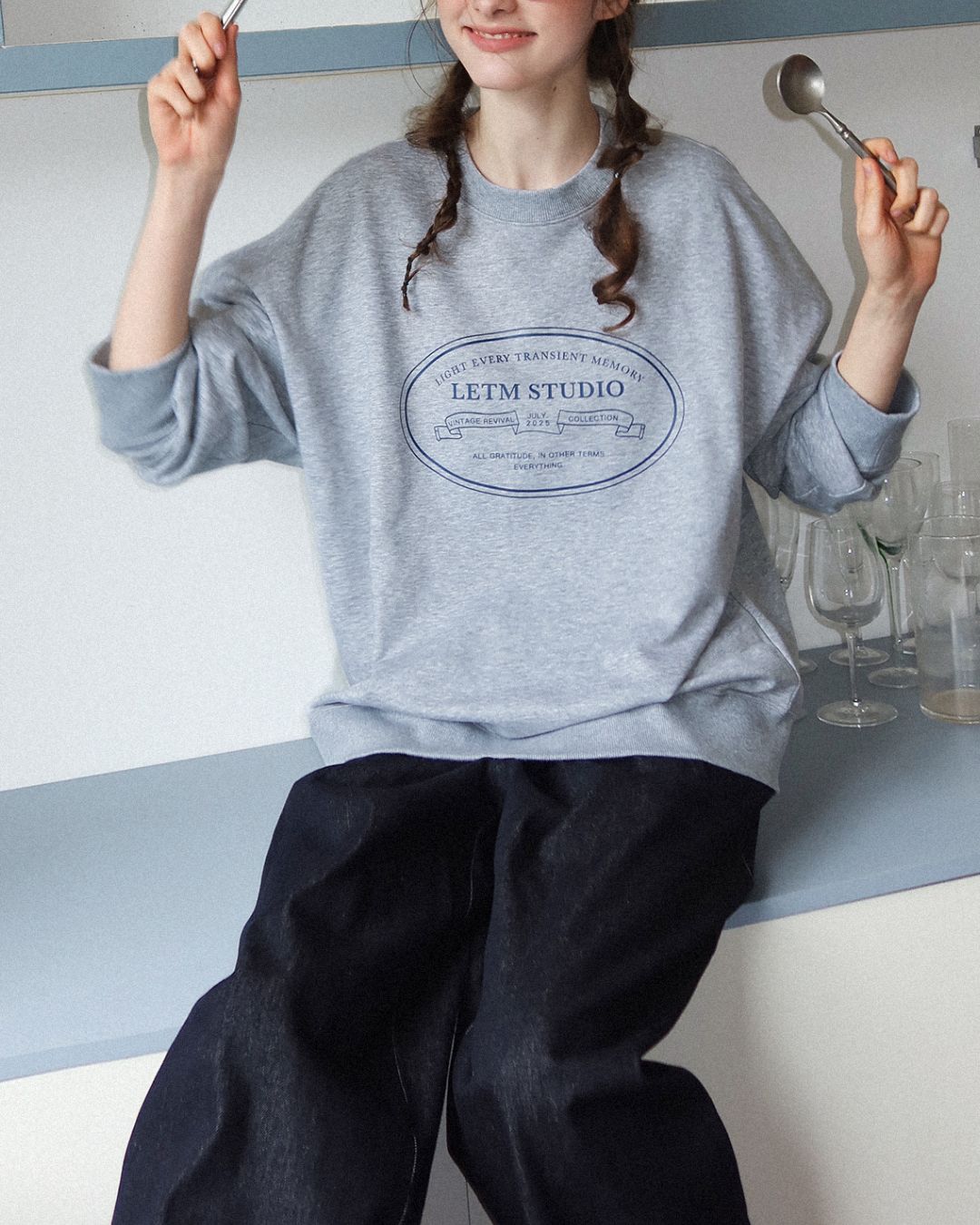 Letter Printed Sweat　SW003