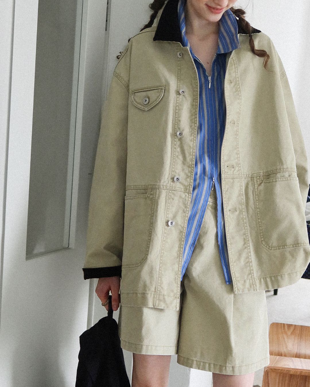 Contrast Color Work Jacket ＆ Shorts　JK015