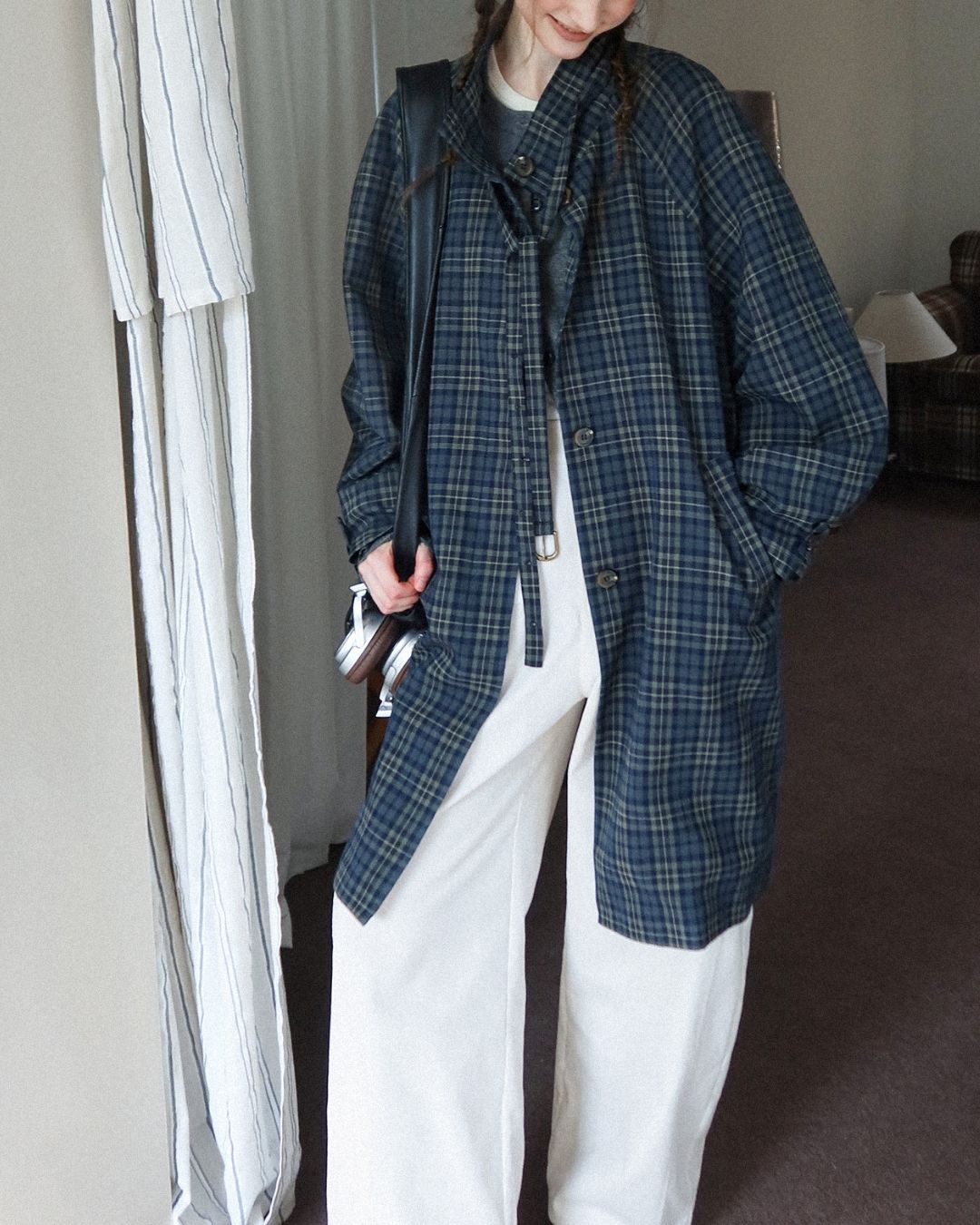 Stand Collar A-line Coat　CT002