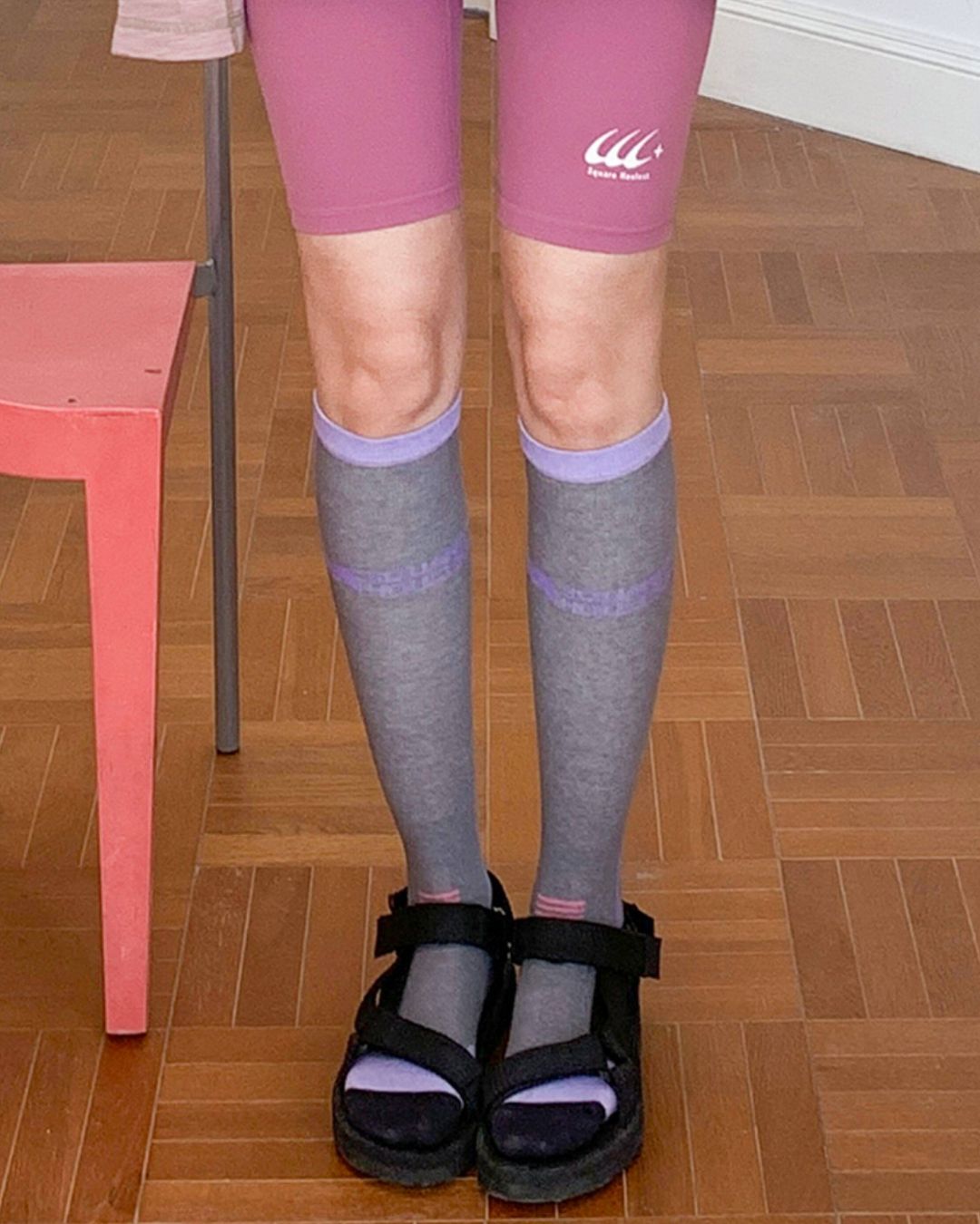 Color Block Sports Knee Socks　OR001