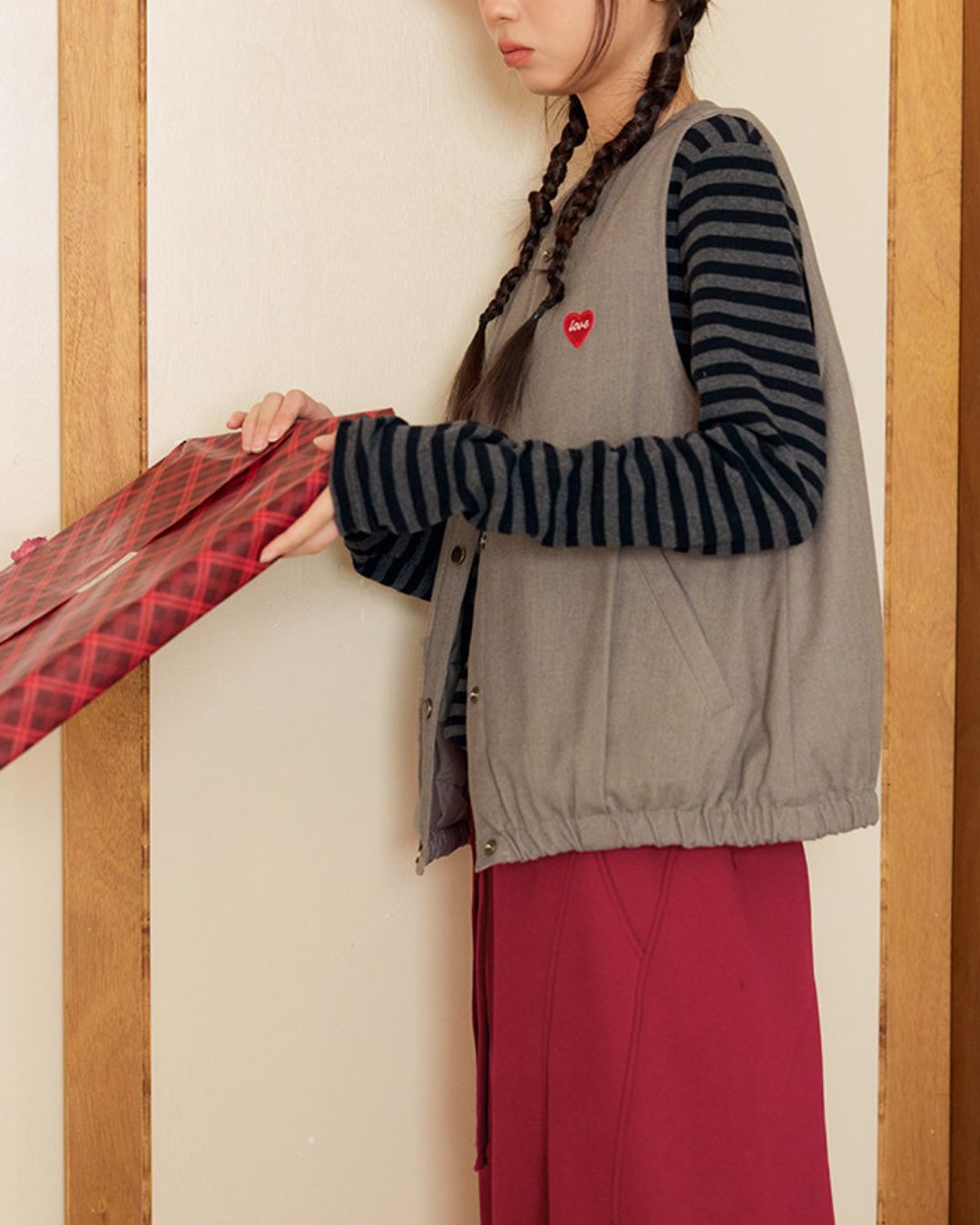 Border Thick Long Sleeve T-Shirt　LT020