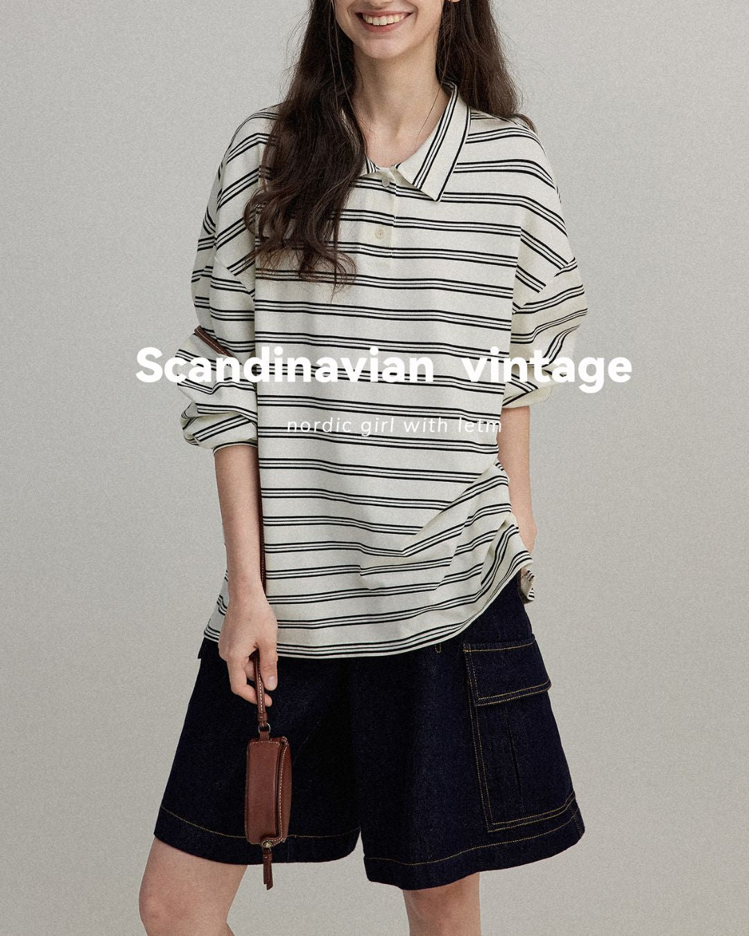 Border L/S Polo Shirt　PS001