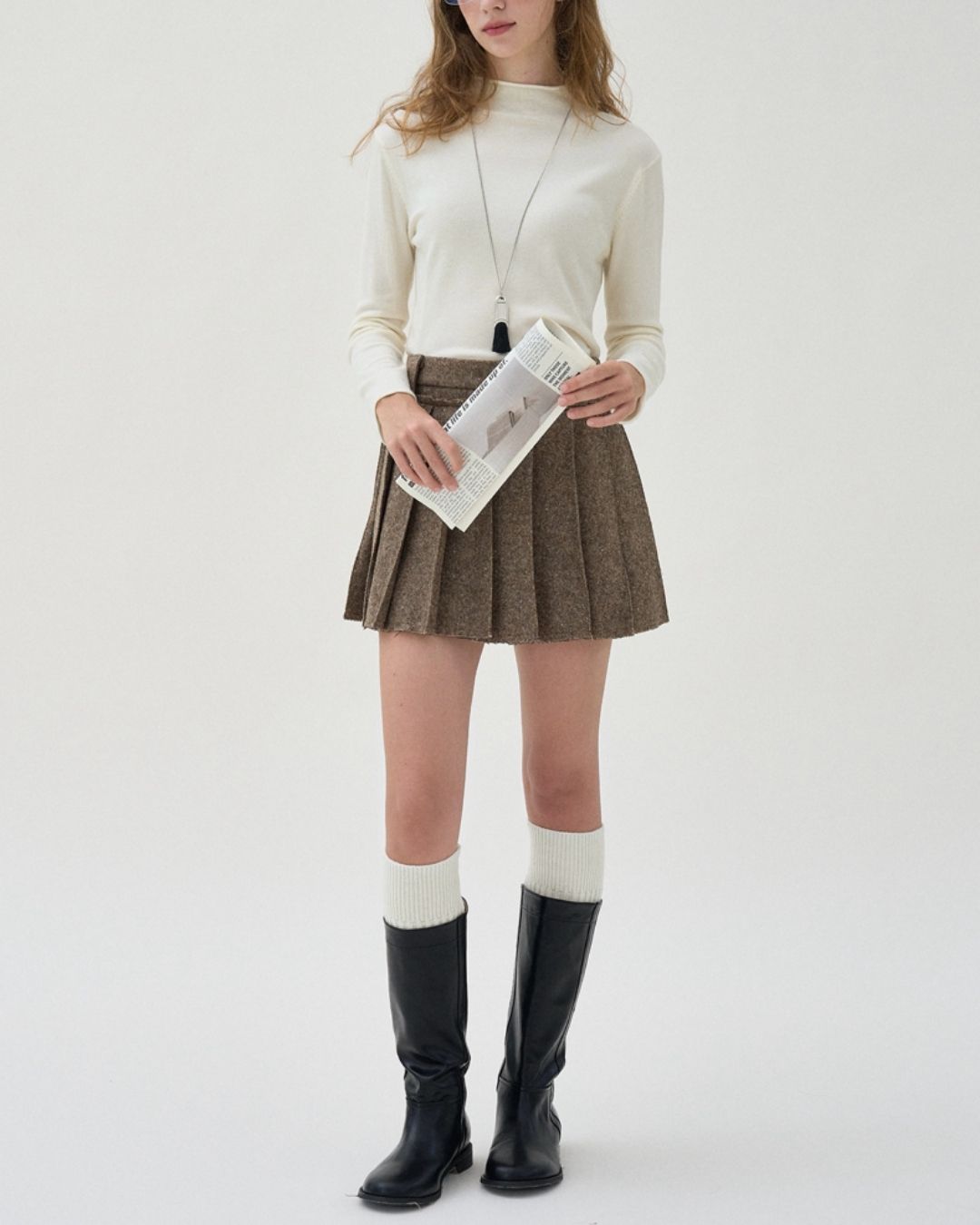 Mock Neck Seamless Knit　KN077