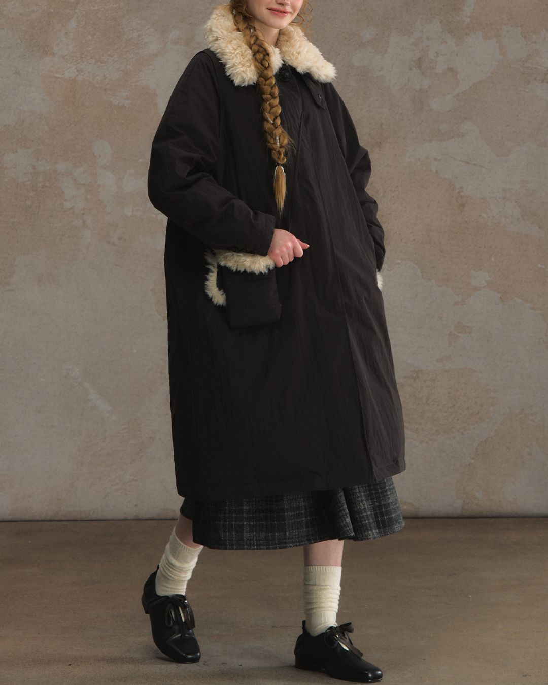 Fur Detail Long Down Coat　CT024