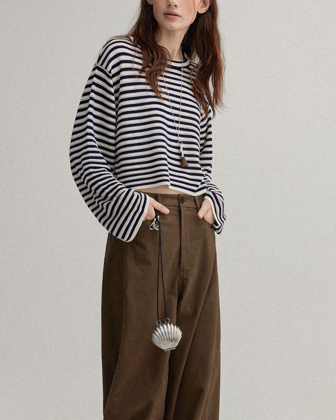 Striped Knit T-shirt　KN018