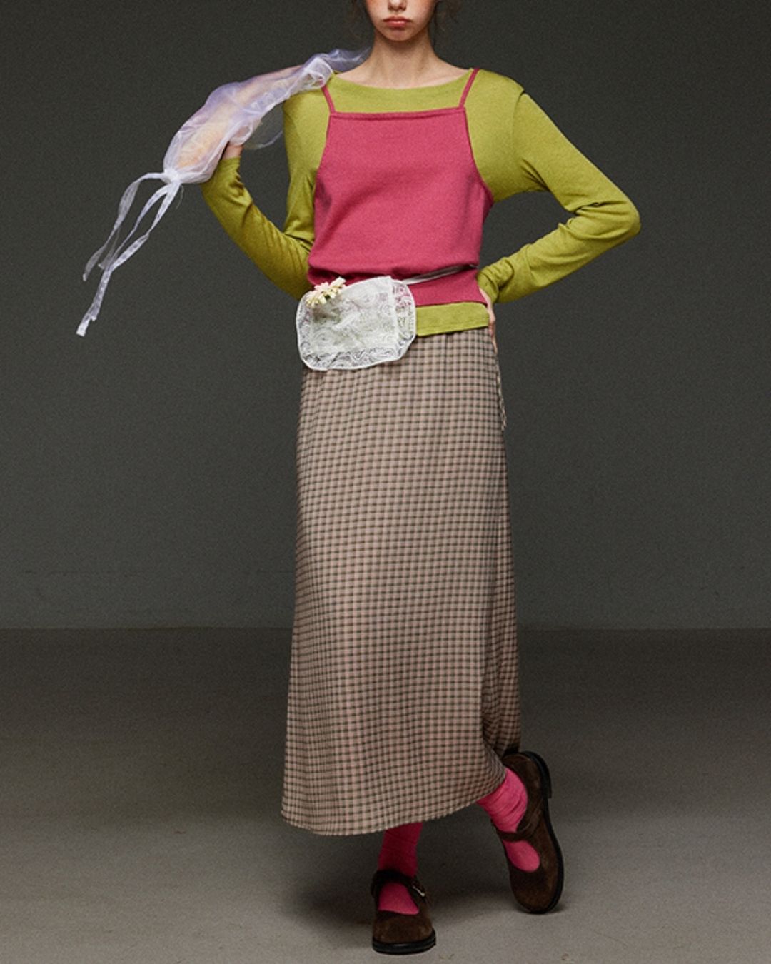 Boat Neck Slim Fit T-shirt　LT012