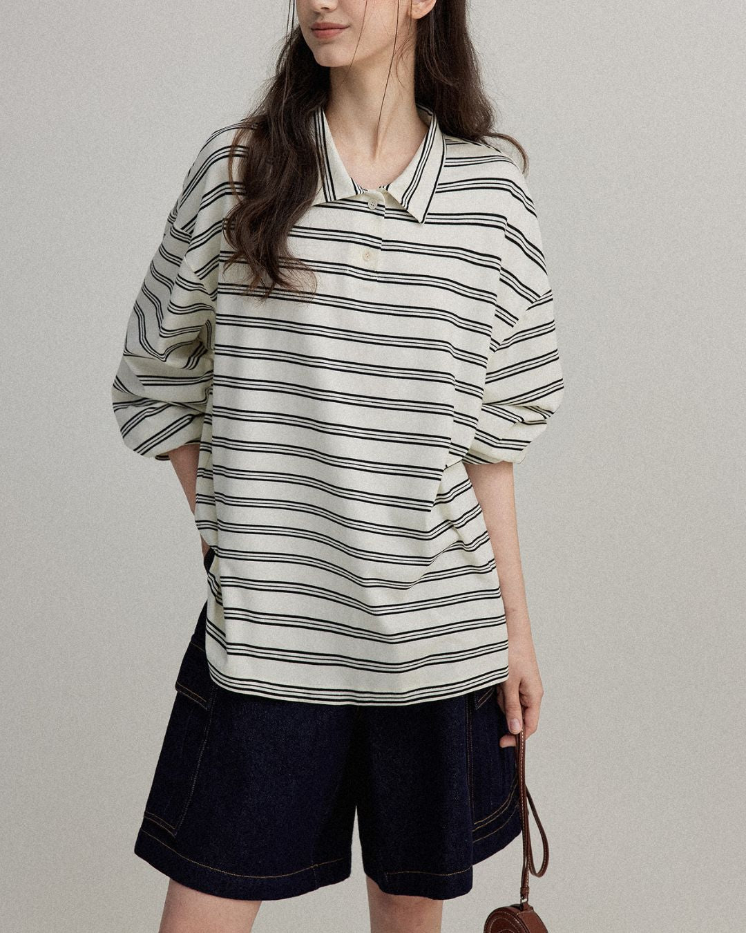 Border L/S Polo Shirt　PS001