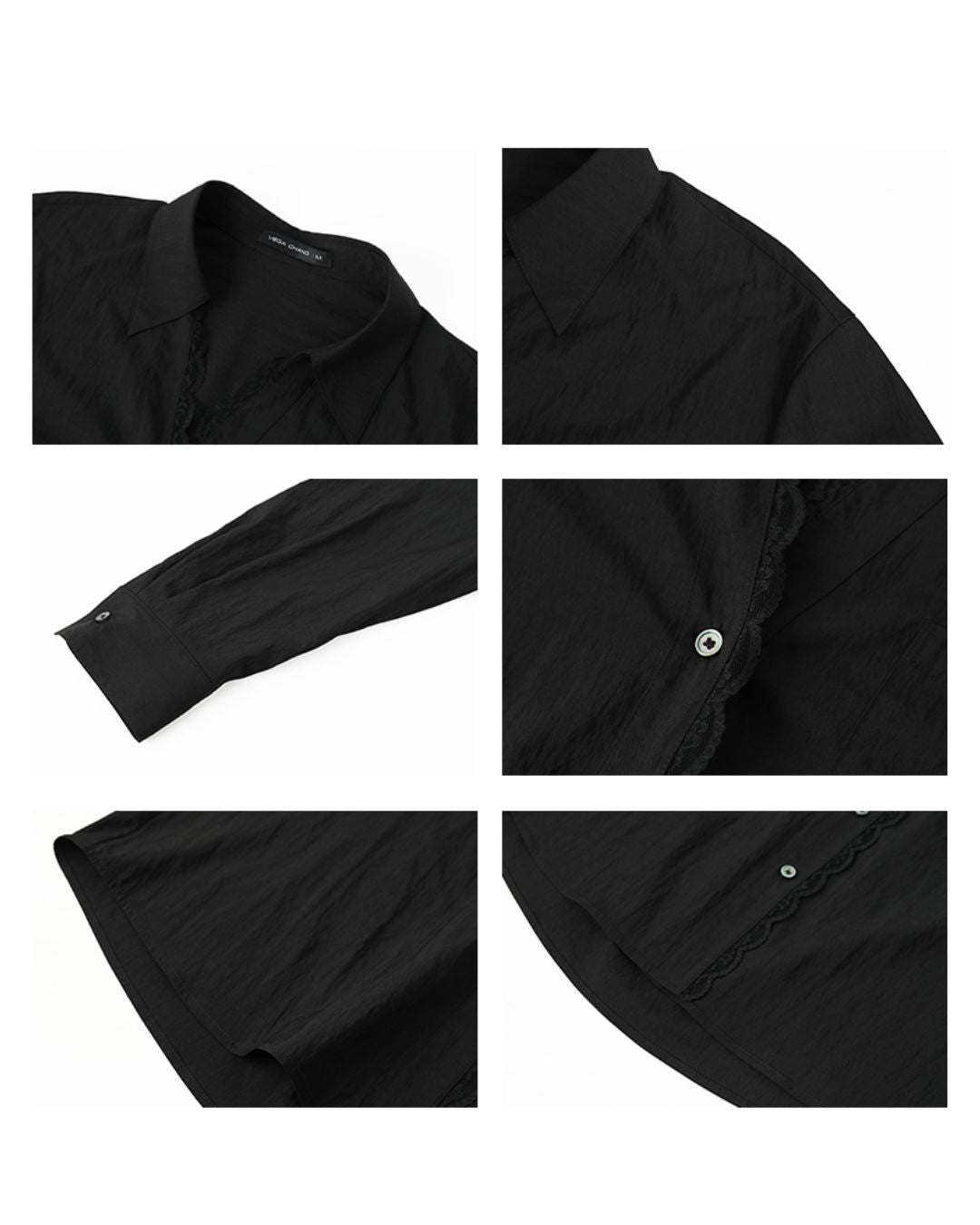 Lace V-neck French Shirt　LS033