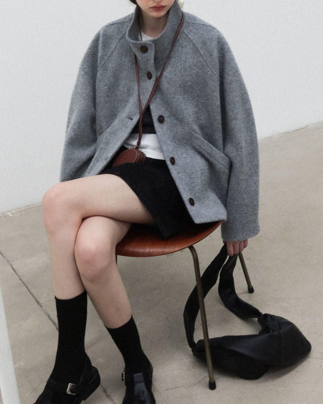 Stand-collar Wool Jacket　JK027