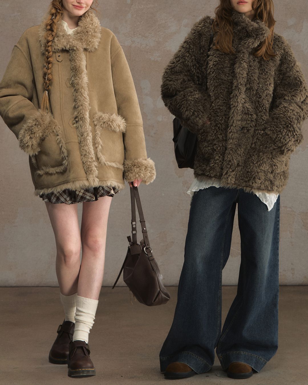 Reversible Mouton Fur Coat　CT025