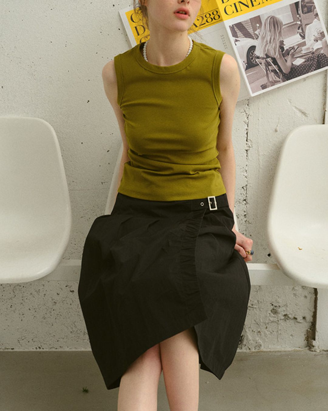 Crew Neck Slim Fit Tank Top　ST003