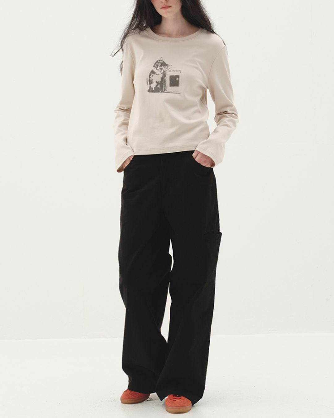 Cotton Straight Work Pants　PT006