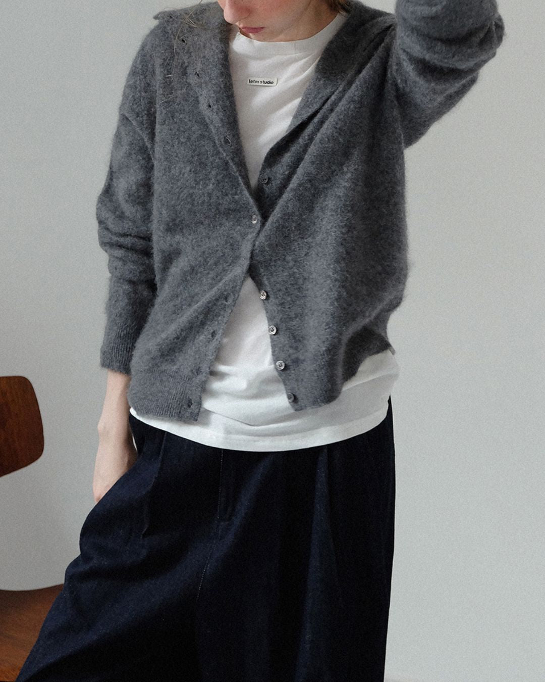 Wool Cashmere Knit Cardigan　KN038