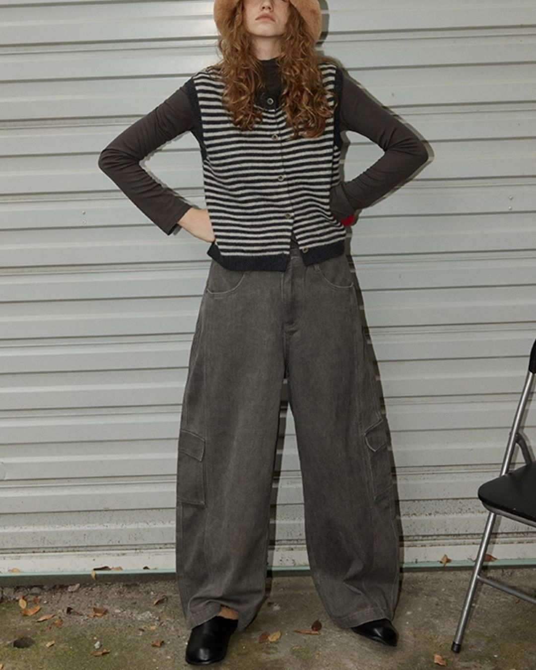 Work Denim Wide Pants　DP008