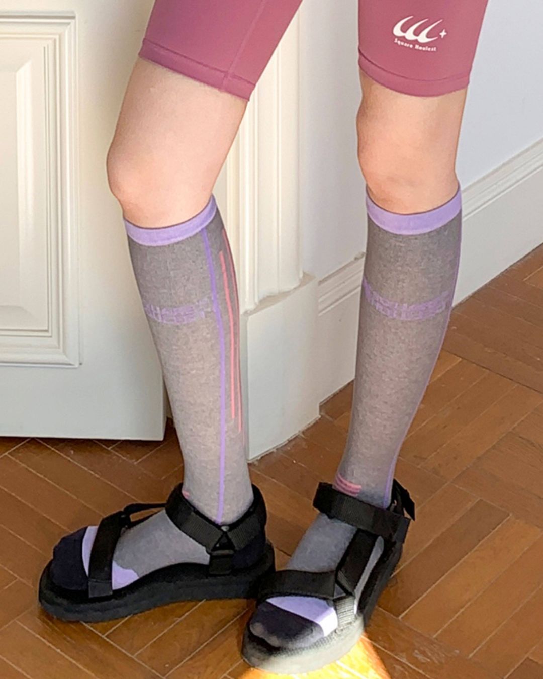 Color Block Sports Knee Socks　OR001