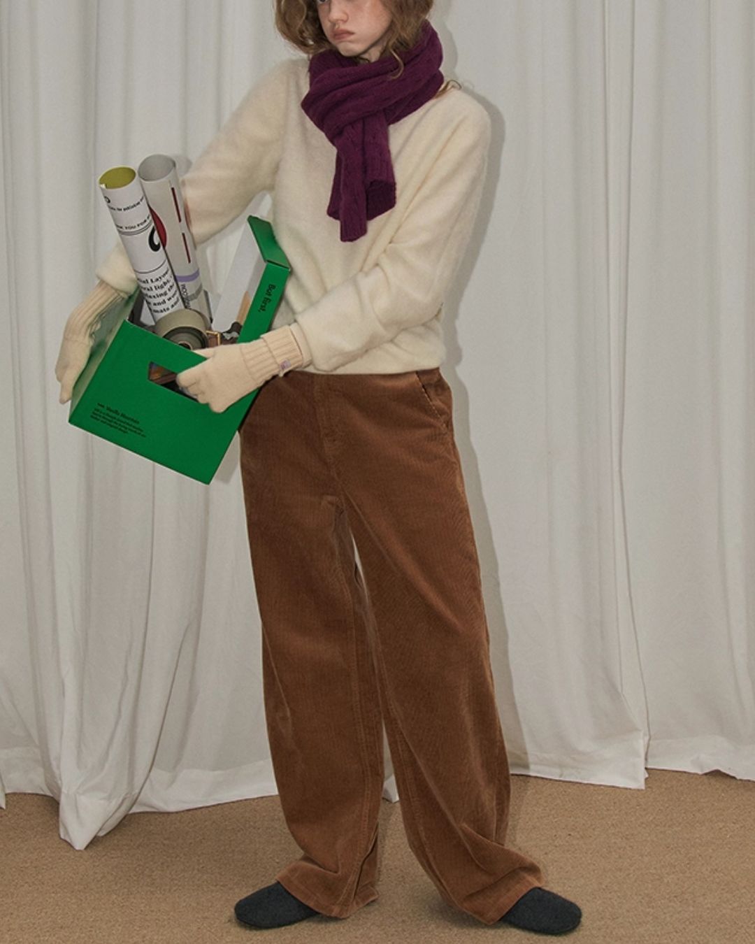 Corduroy Straight Pants　PT019