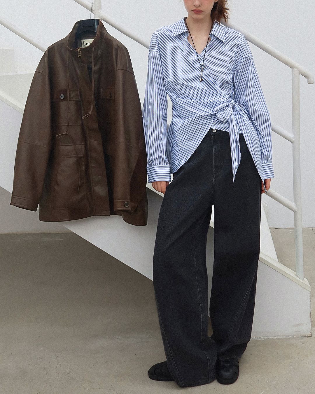 Skipper Wrap Striped Shirt　LS020