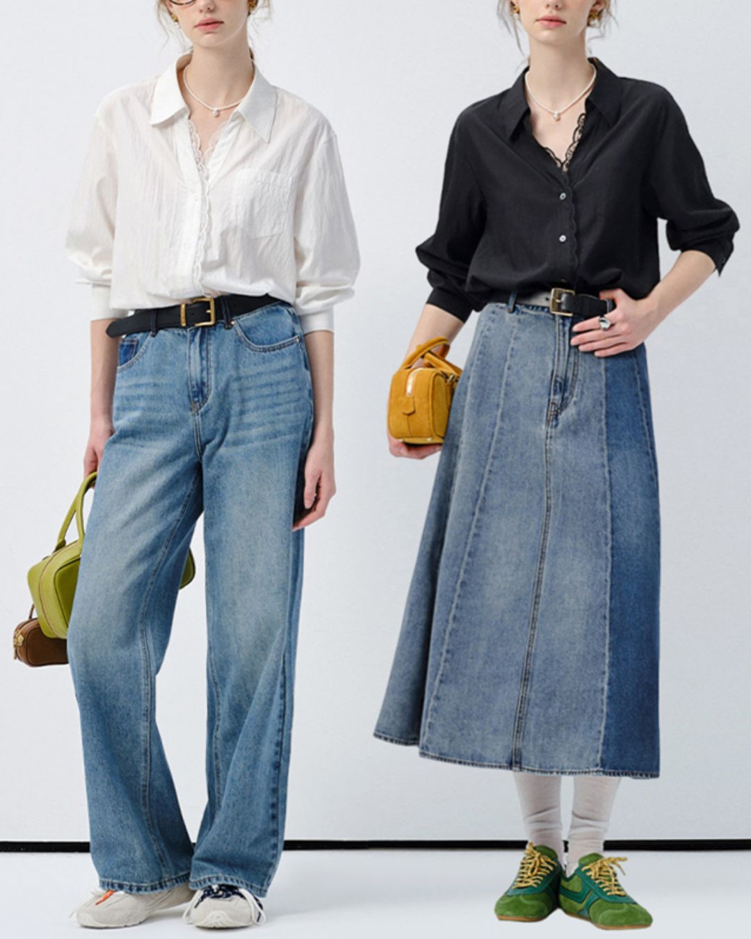 Lace V-neck French Shirt　LS033