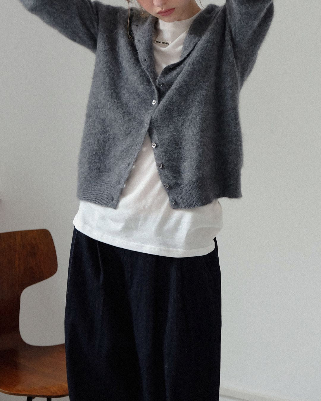 Wool Cashmere Knit Cardigan　KN038