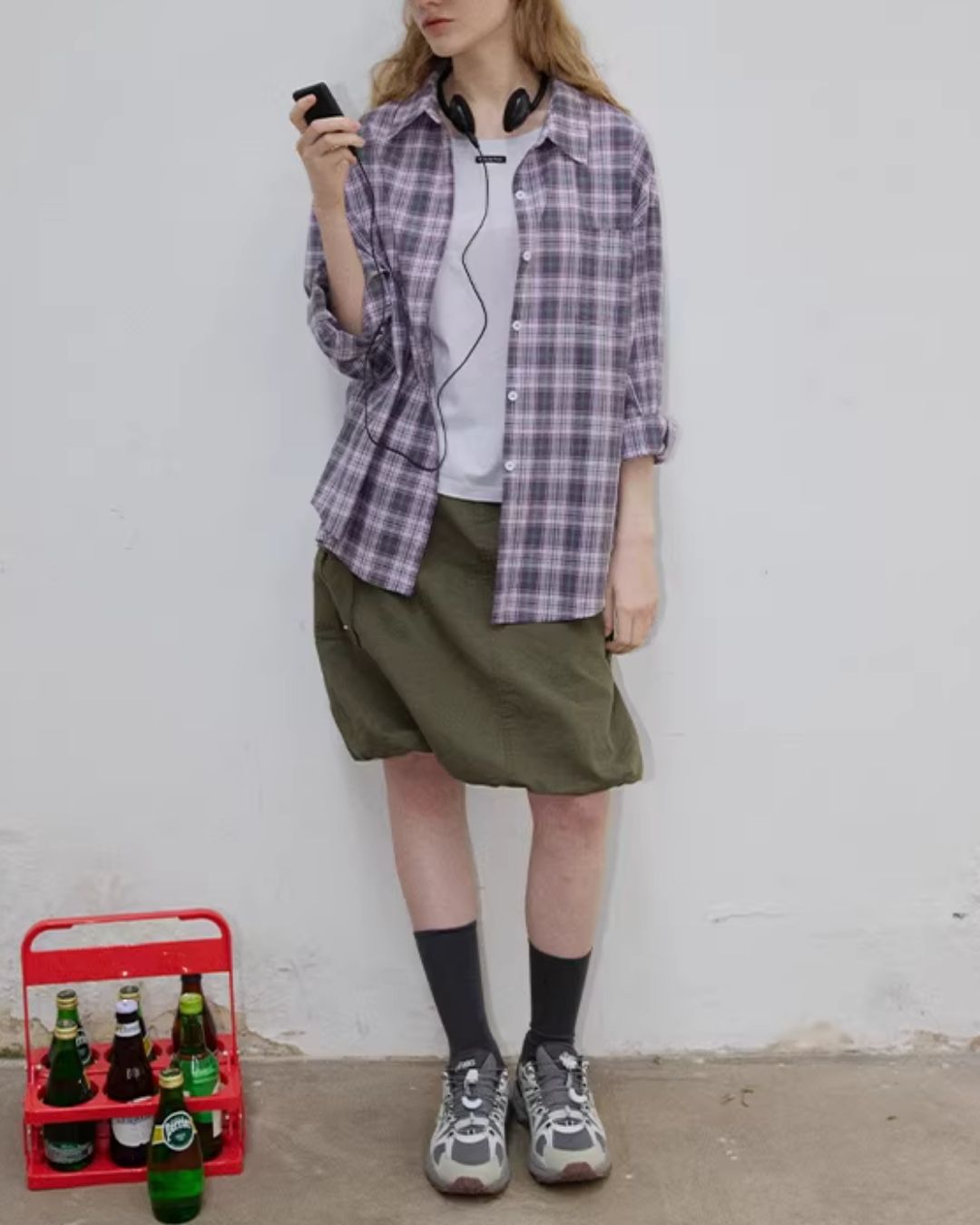 One-point Label Basic T-shirt　ST007