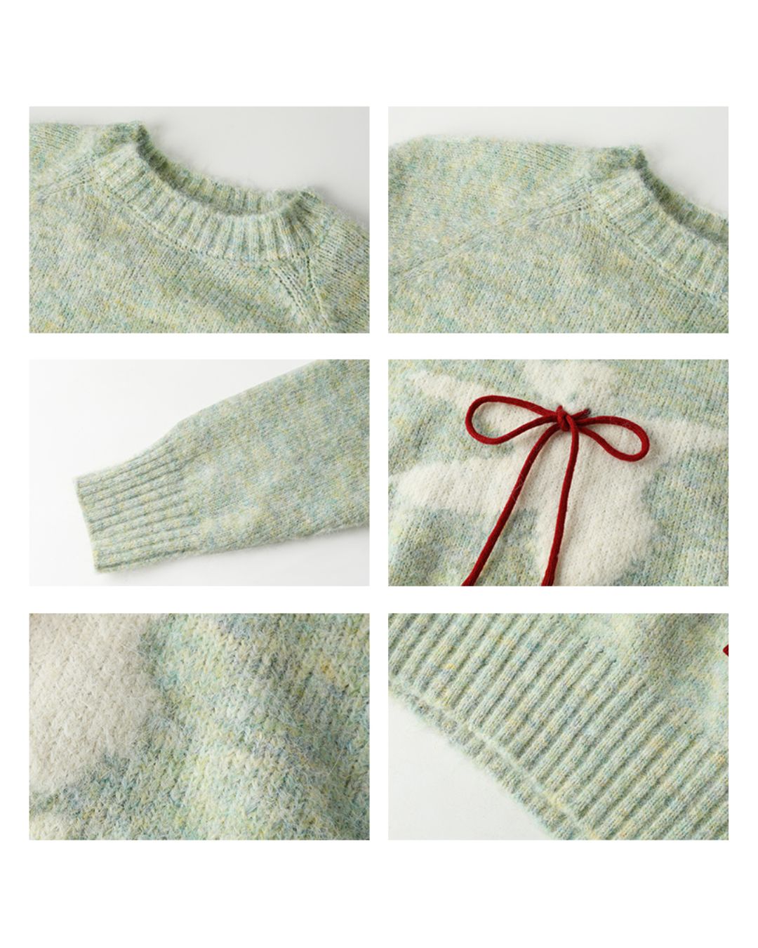 Bow Tie Bear Wool Sweater　KN040