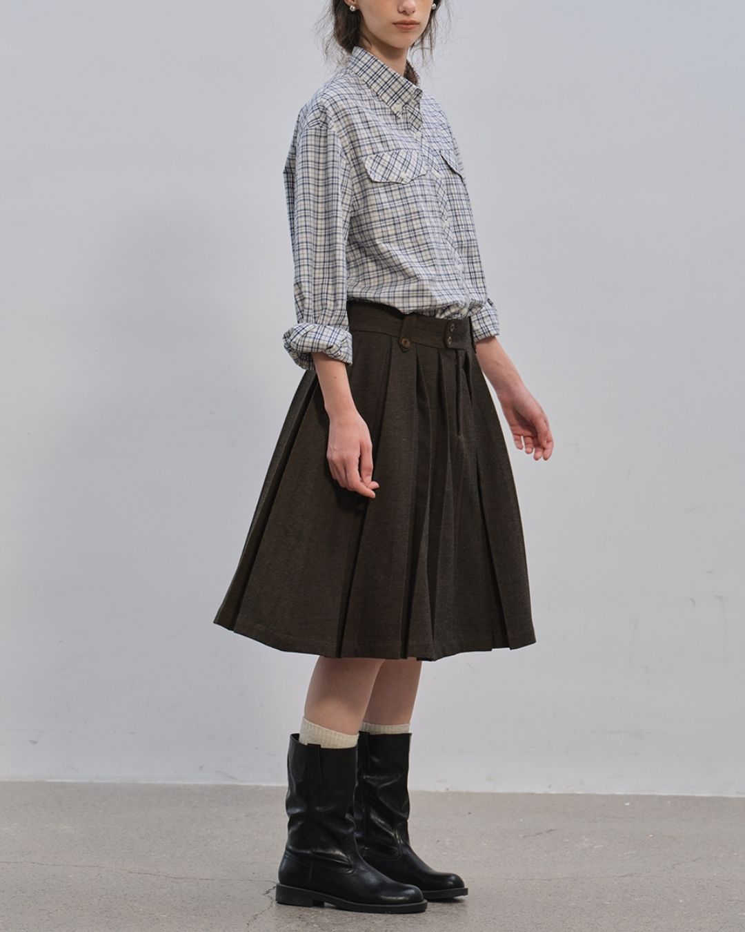 Retro Check Loose Shirt　LS024