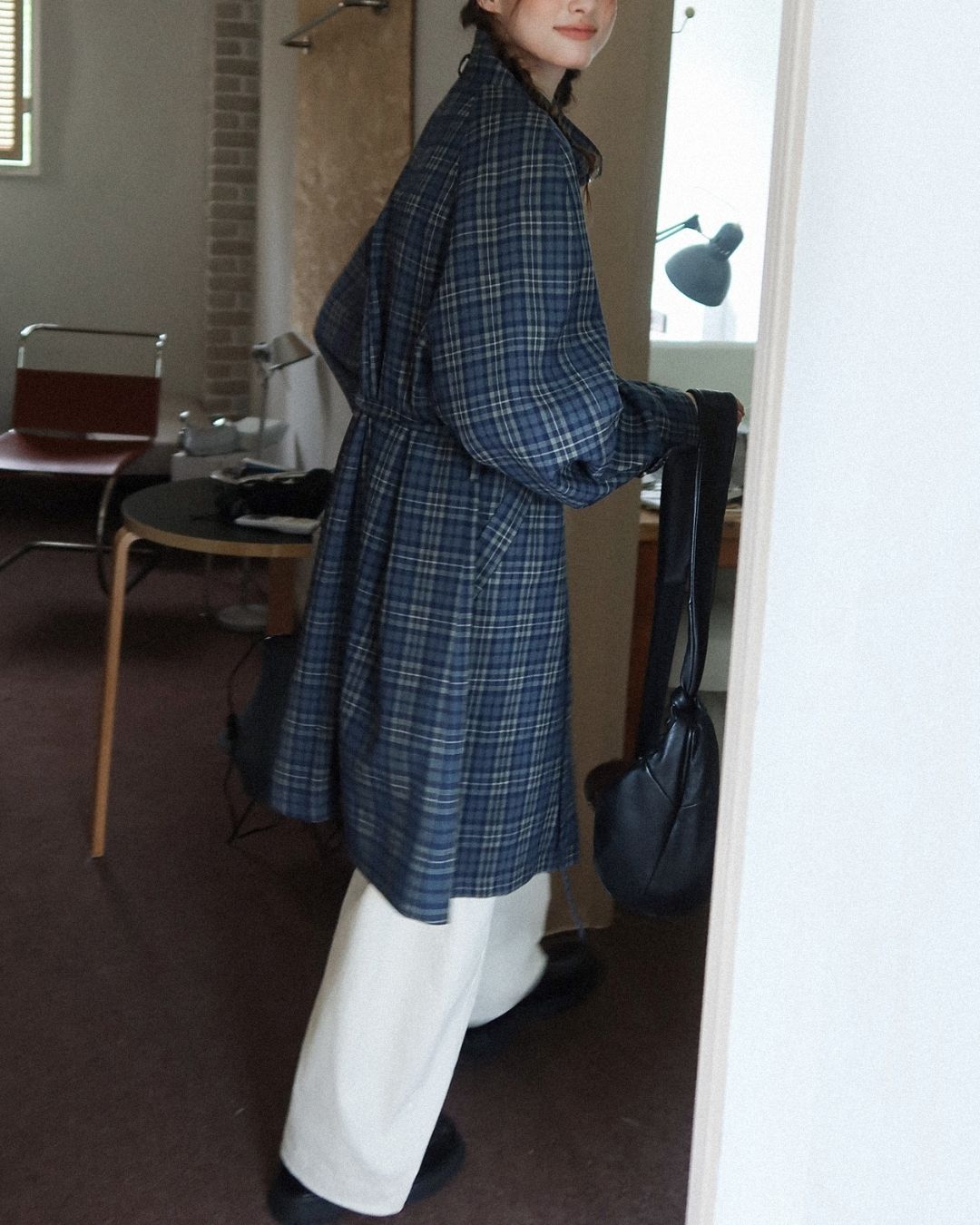 Stand Collar A-line Coat　CT002