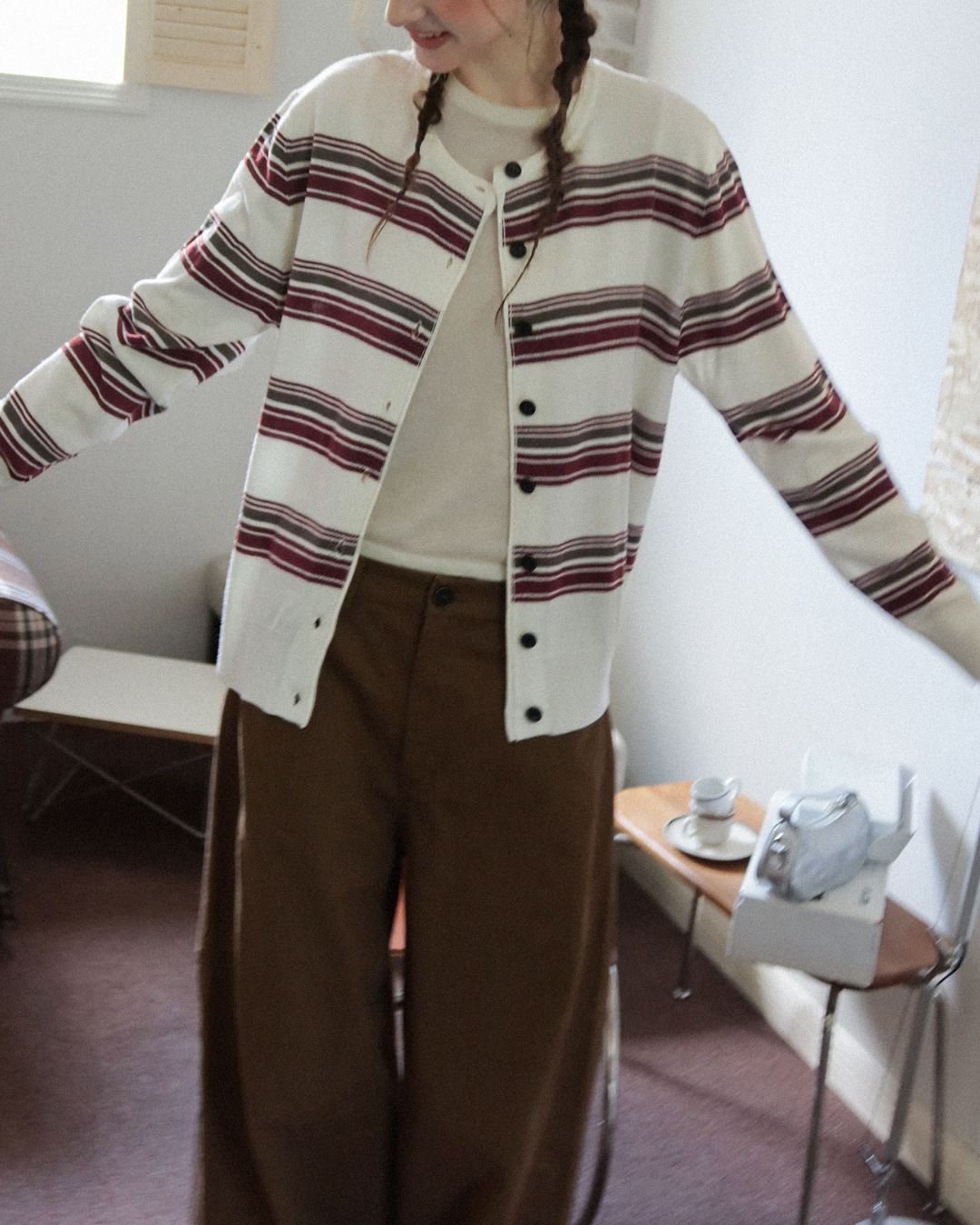 Border Knit Cardigan　KN021