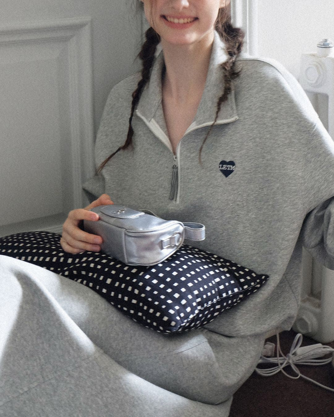 Heart Half-zip Sweat & Skirt　SW004