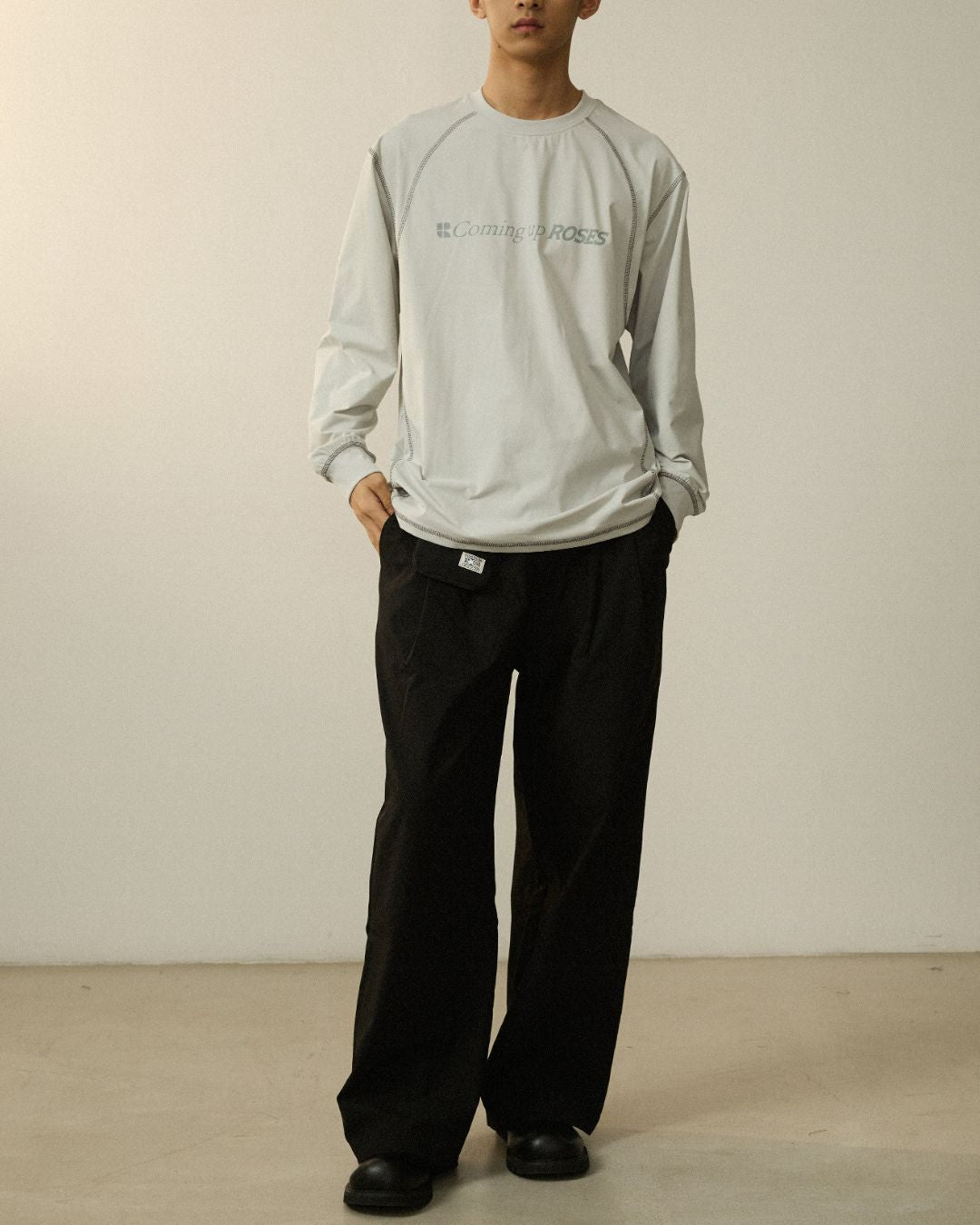 Casual Straight Pants With Mini Bag　PT034