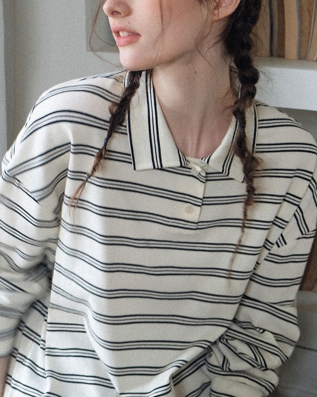 Border L/S Polo Shirt　PS001