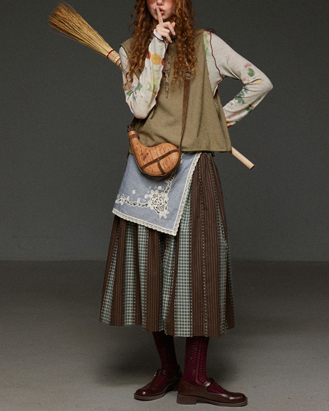 Side Button Check Vest　VT004